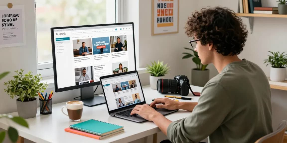 Engaging workspace depicting how rokok88 provides daily inspiration and information in a modern blogging environment.