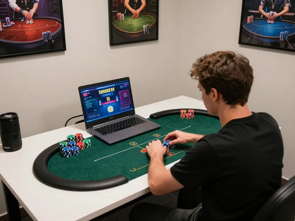 F168bet enthusiasts engage in thrilling online poker game, showcasing strategic bets and vibrant gaming interface