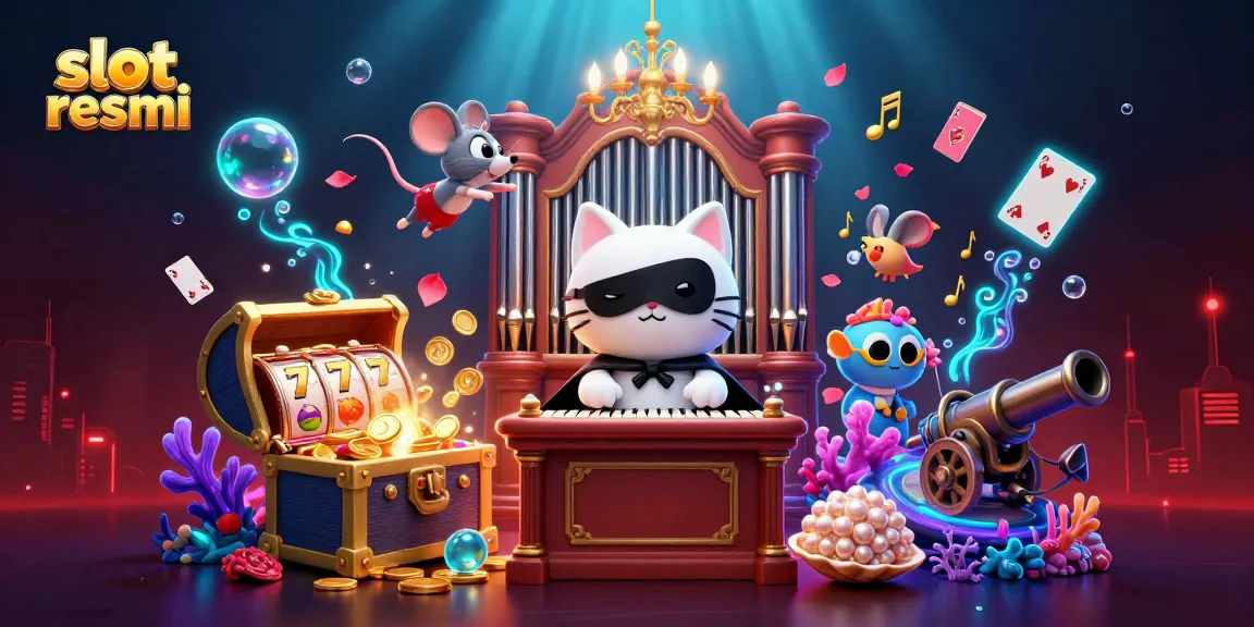 Experience thrilling gameplay in slot resmi with colorful slot reels, lucky symbols, and dynamic casino elements.