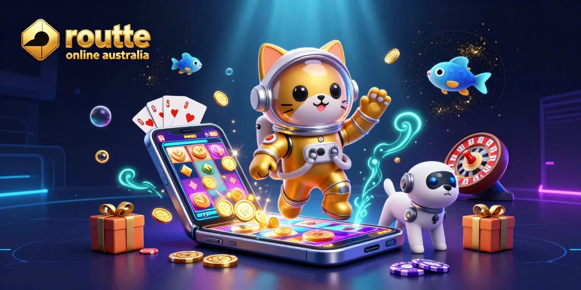Engage in thrilling roulette online Australia with a stellar 3D cat in a cosmic casino scene.