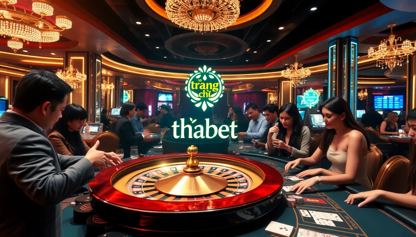 Engaging players enjoy the excitement at trang chủ thabet casino with poker and roulette games.