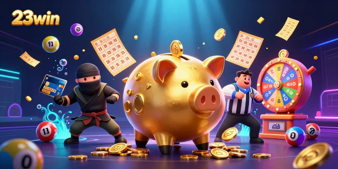 Engage in exciting games with 23win featuring vibrant characters and lively casino elements