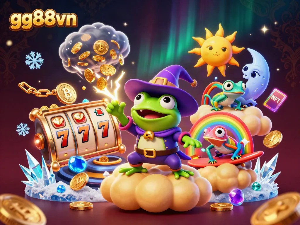 Experience the thrilling entertainment at gg88vn with vibrant gaming elements and stunning 3D characters.
