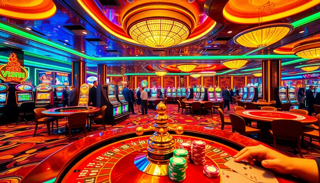 Experience the luxury of vipwin gambling with vibrant casino scenes and excitement.