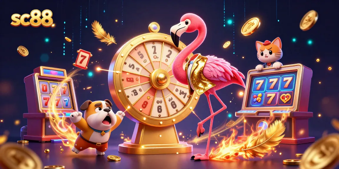 Spin to win big at sc88 with an exciting slot game scene filled with prizes and vibrant energy.