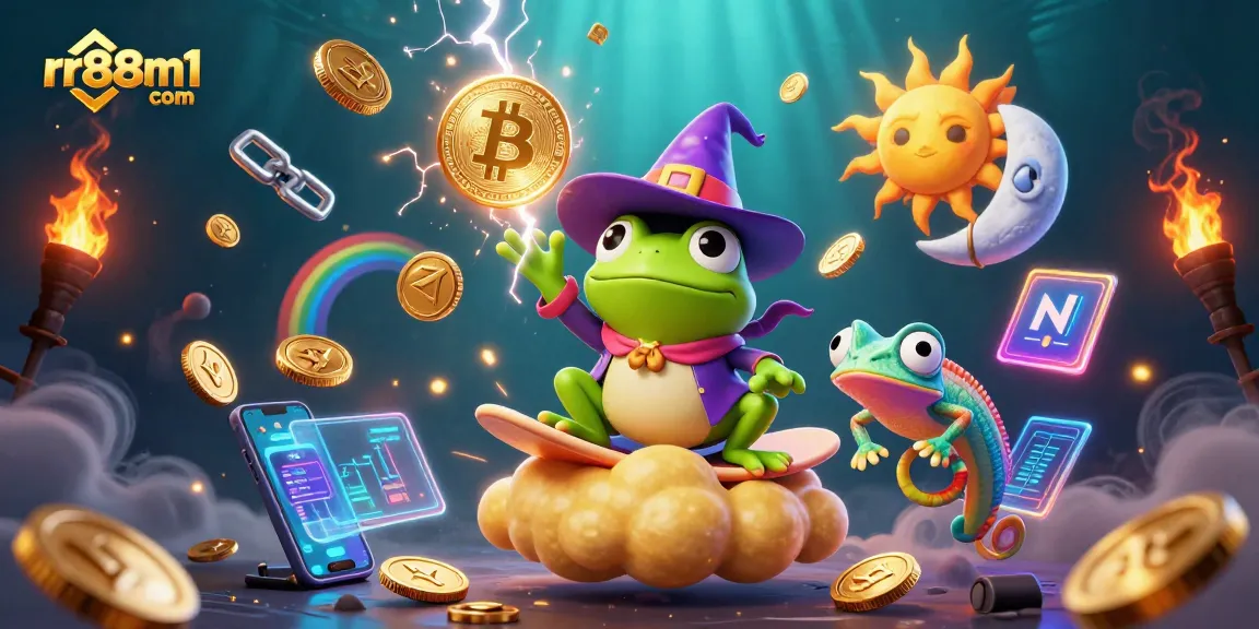 Play exciting games at rr88m1 com with a vibrant scene of golden coins and colorful characters.