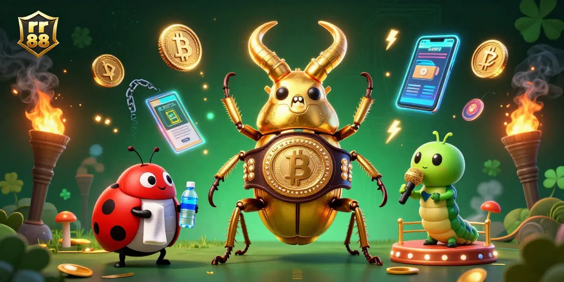 Experience thrilling action with rr 88 featuring colorful characters, crypto coins, and casino themes.
