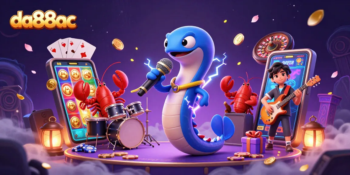 Engage with da88ac's exciting underwater casino experience featuring an electric eel DJ.