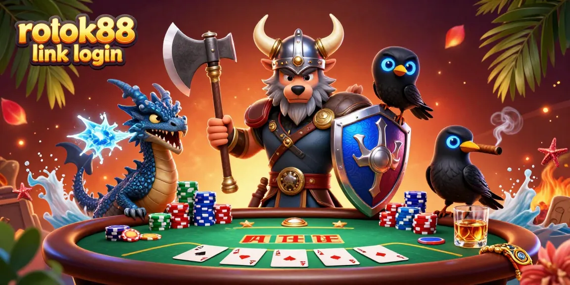 Win big and enjoy the thrill at rokok88 link login with vibrant casino elements and characters.