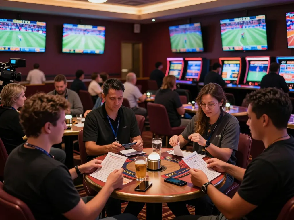 Spectators engaged in thrilling sports betting experience at casino, focusing on soi keo nha cai excitement and live event dynamics.