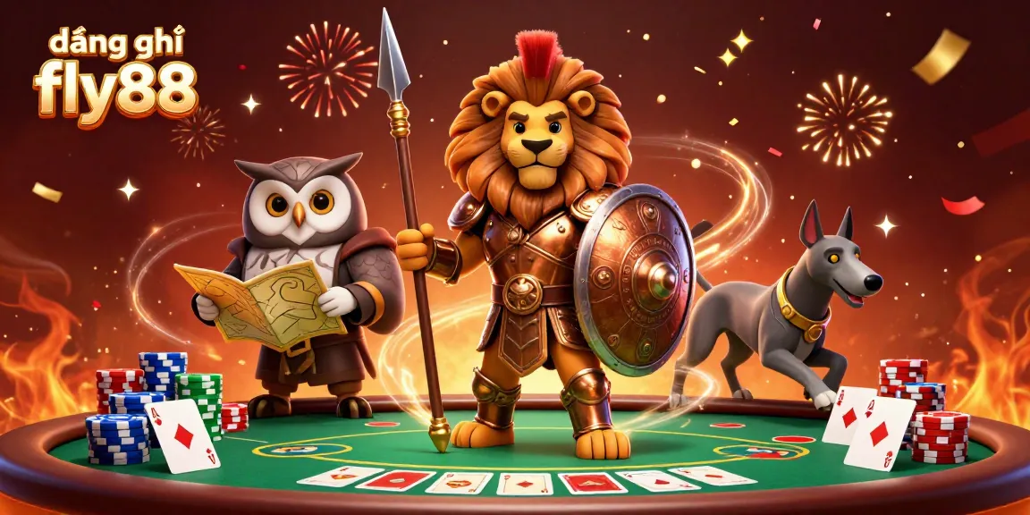 Engage in thrilling gambling adventures as you đăng ký fly88 with dynamic poker scenes featuring colorful chips and cards.